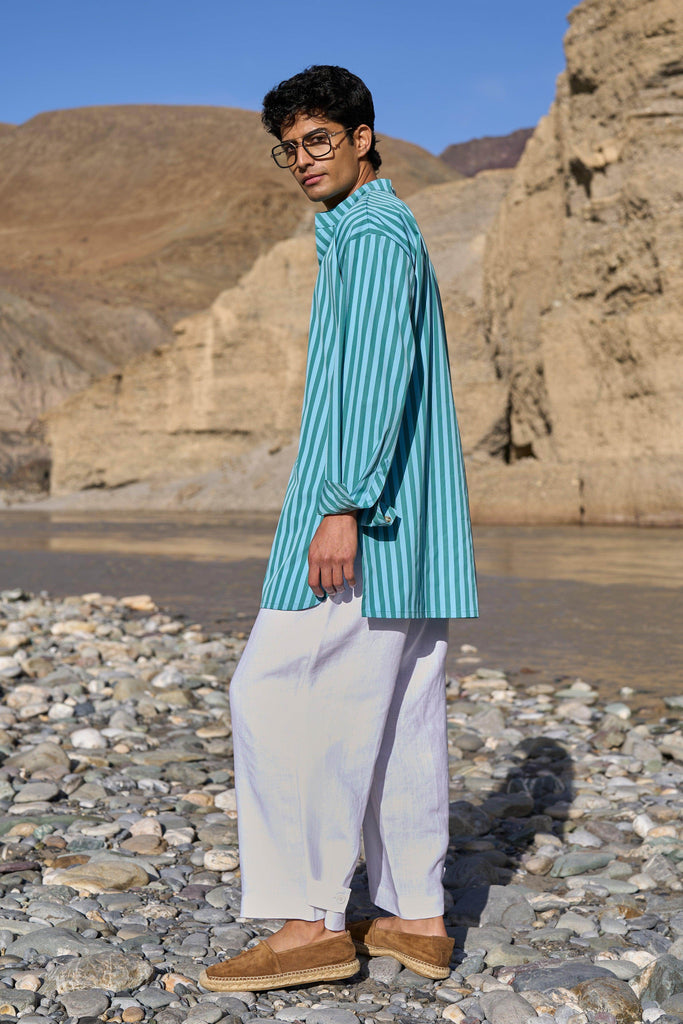 ADJUSTABLE CUFF LINEN PANT - dash and dot dash and dot