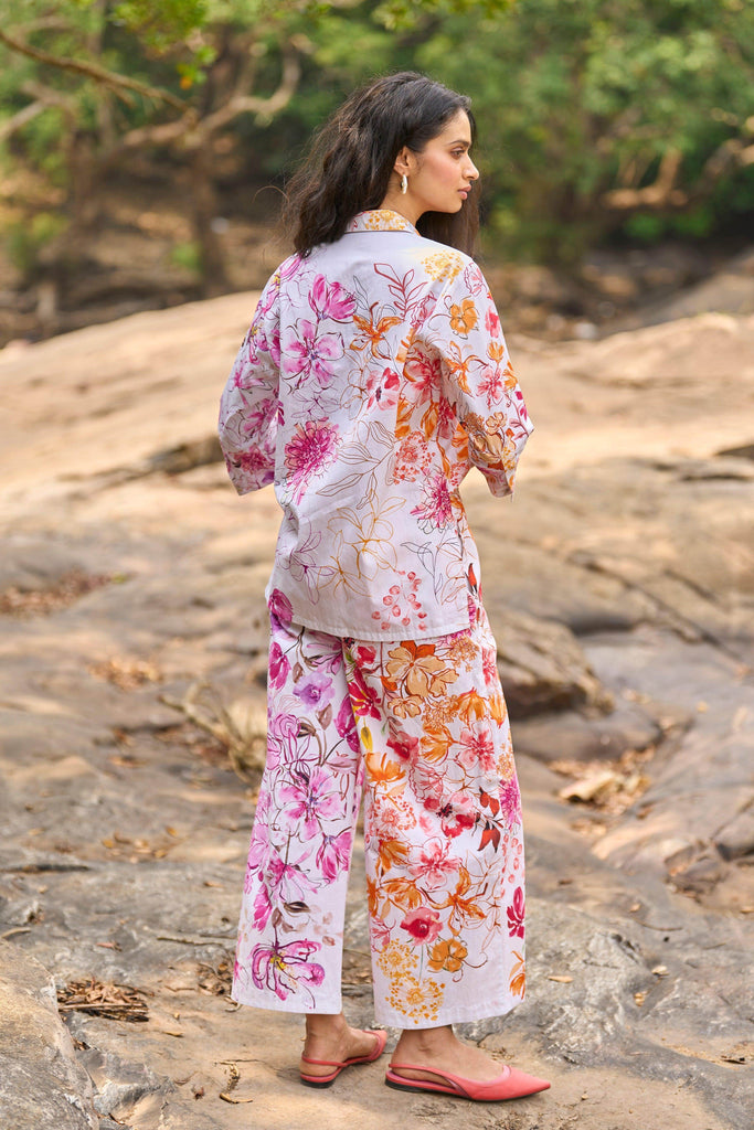 ASYMMETRIC FLORAL PRINT PANT - dash and dot dash and dot