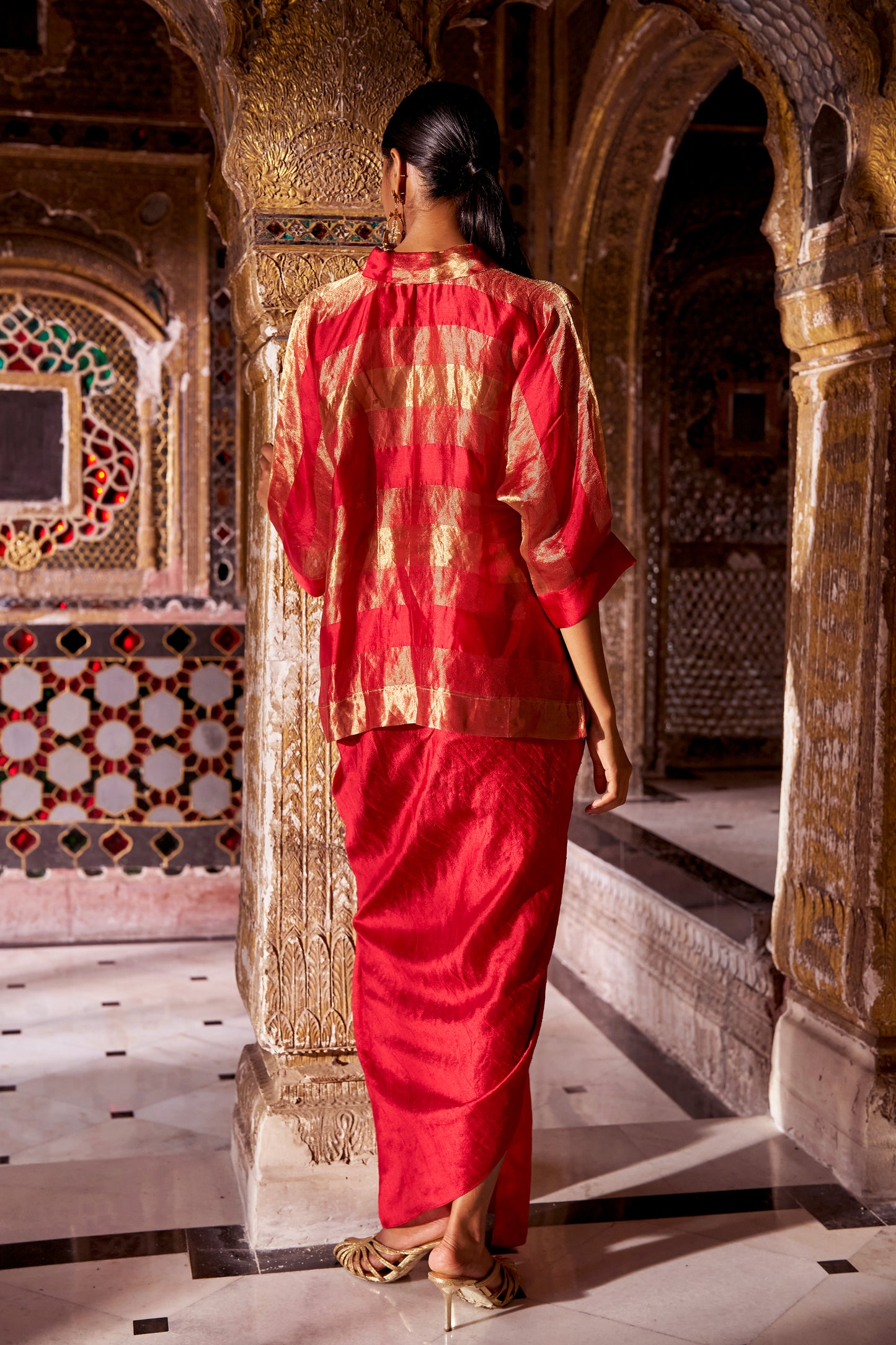 BENARES TISSUE STRIPED SHIRT