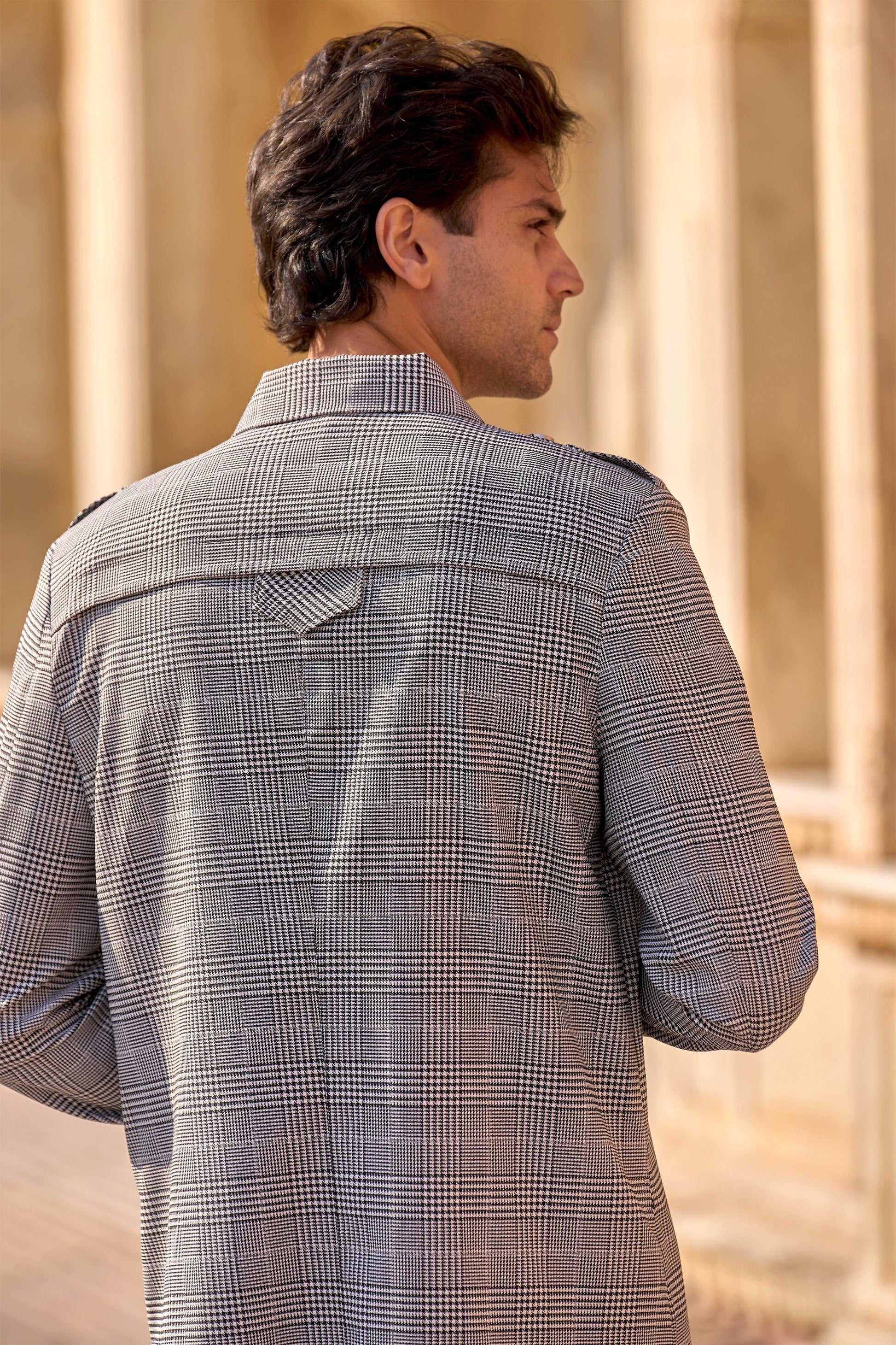 LONGLINE TRENCH SHIRT - dash and dot