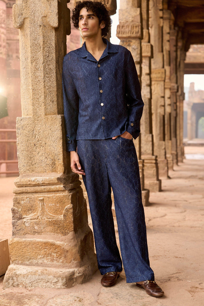 DENIM PATTERNED PANT - dash and dot dash and dot