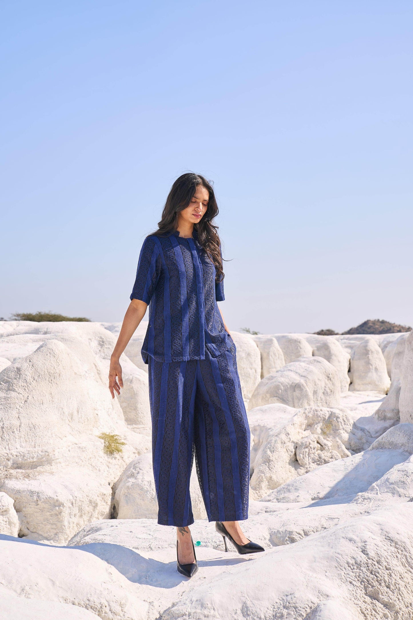 BLUE LACE SET - dash and dot