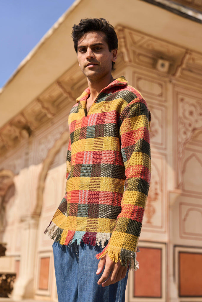 CHECK POPOVER SHIRT - dash and dot dash and dot