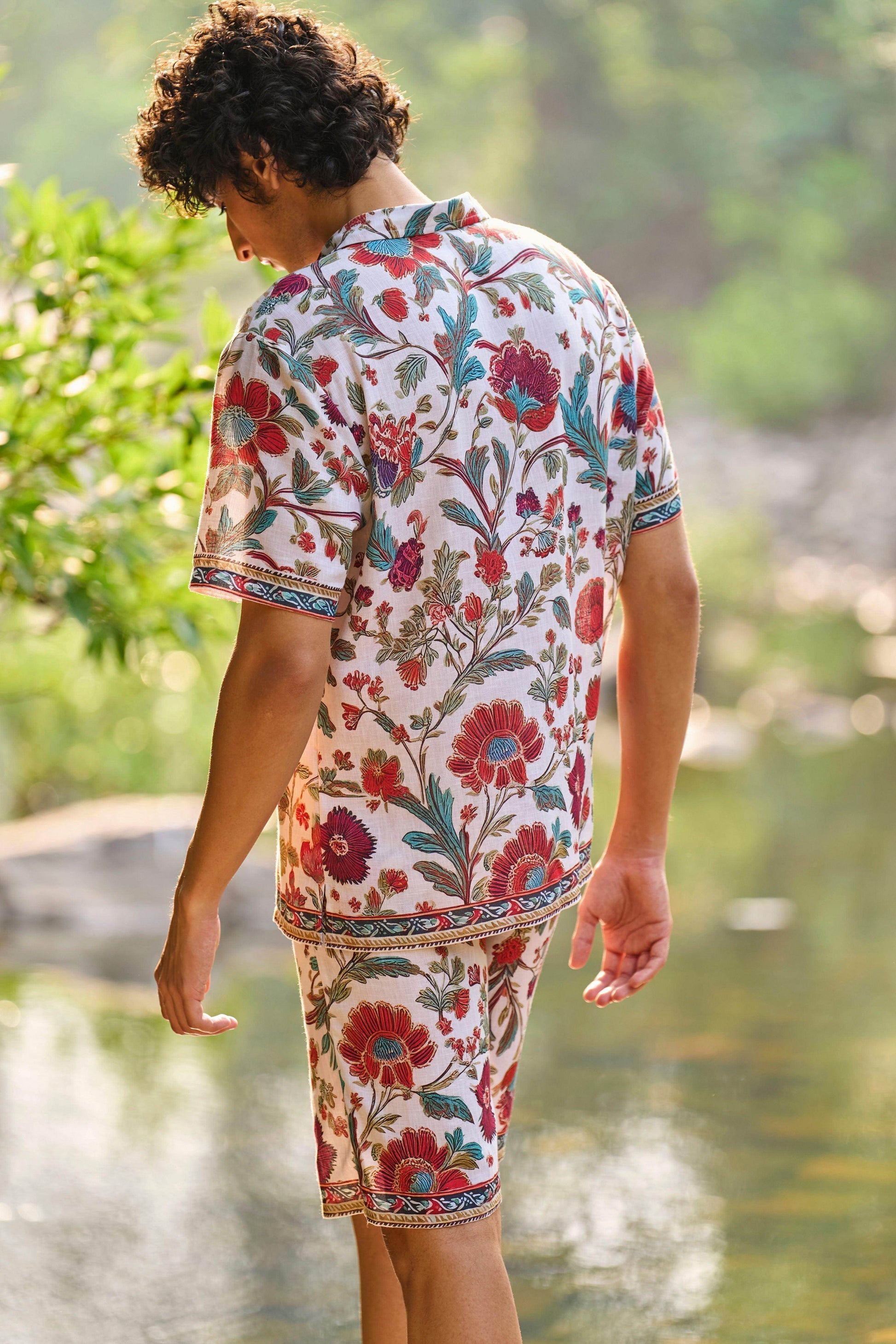 SUMMER BORDER SHORTS SET - dash and dot