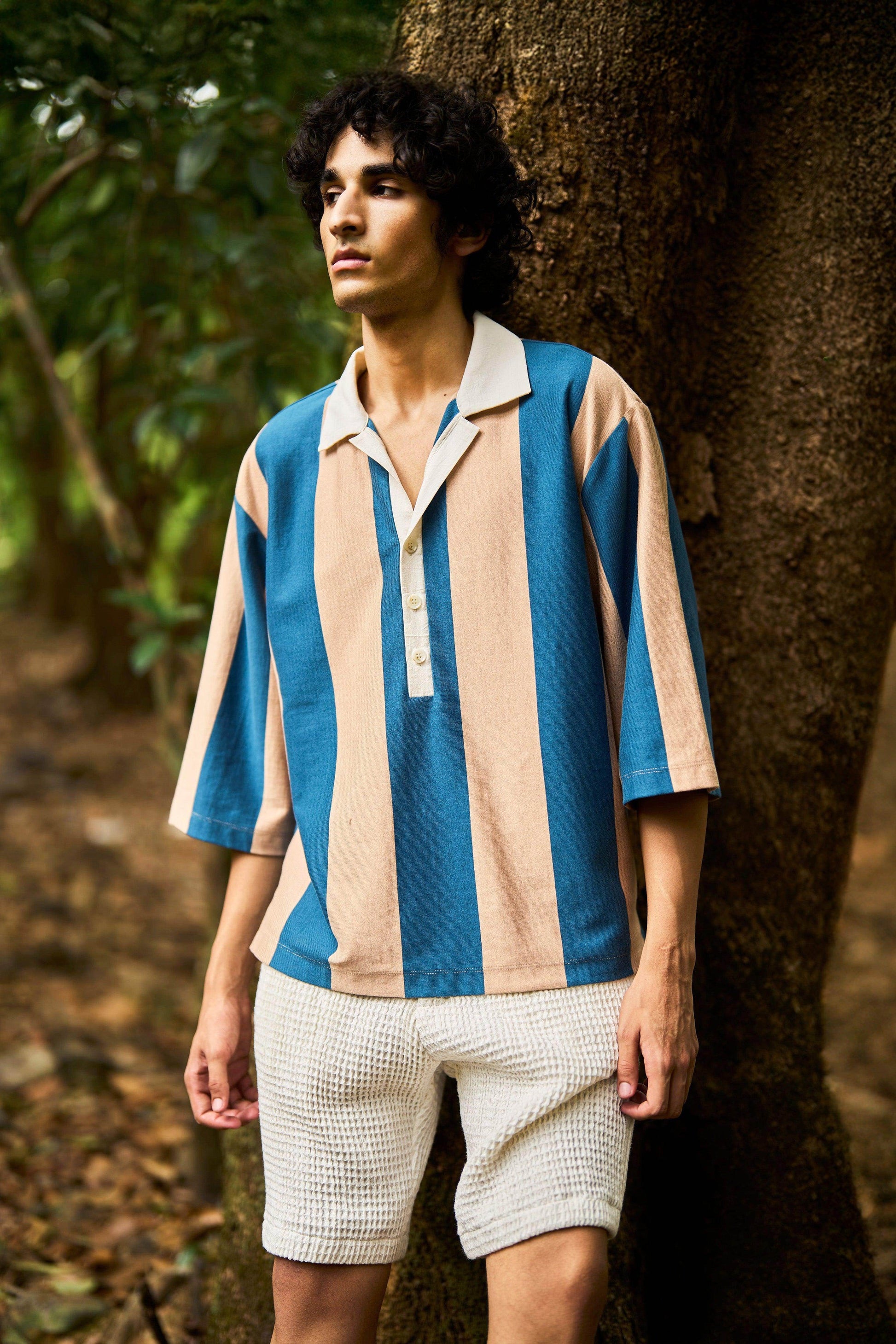 STRIPED RUGBY POLO - dash and dot