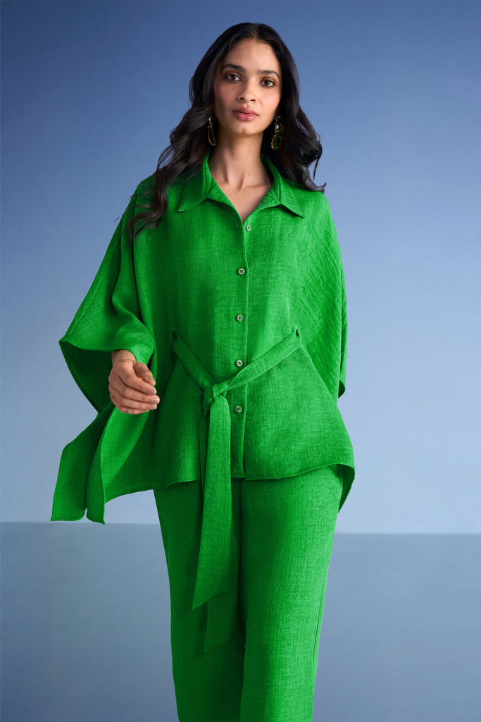 RELAXED FIT LINEN-TEXTURED PANT dash and dot