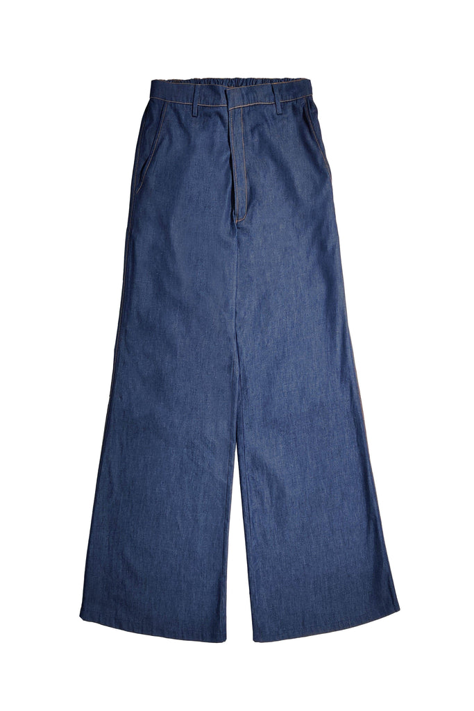 WIDE LEG DENIM PANTS - dash and dot dash and dot