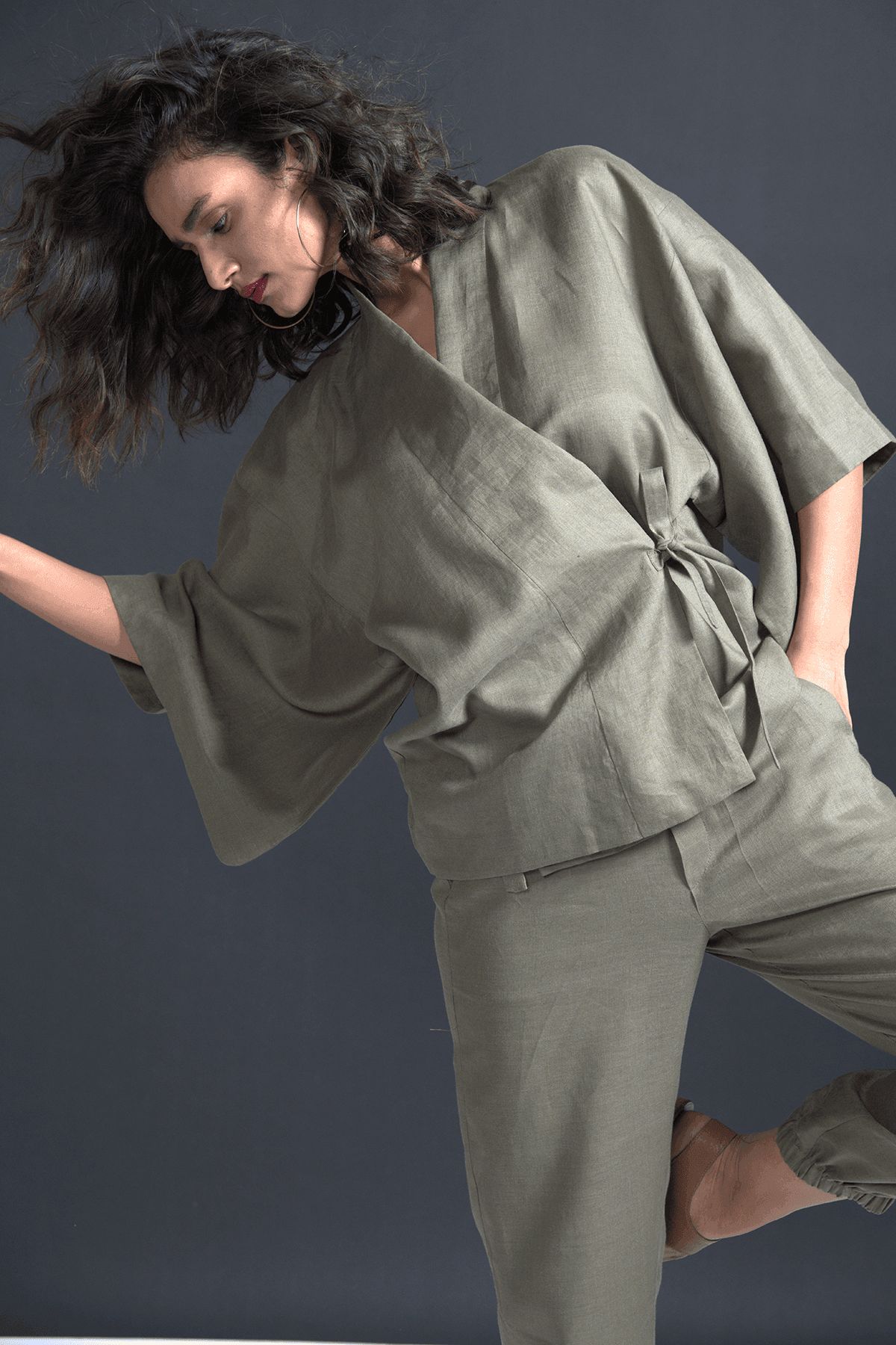 LINEN JOGGER PANT - dash and dot