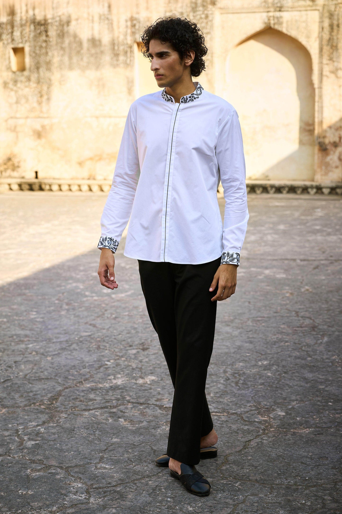 EMBROIDERED BANDI, SHIRT AND PANT - dash and dot