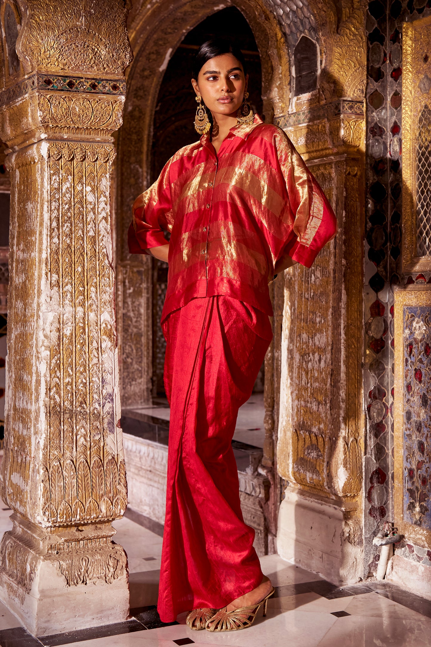 ASYMMETRIC DRAPE SKIRT