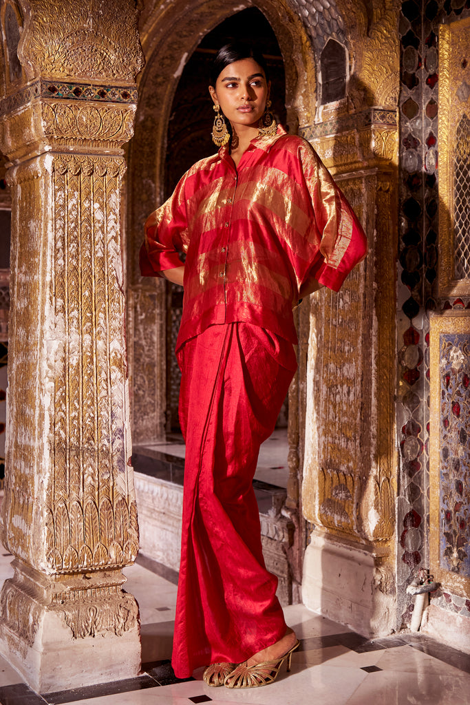 ASYMMETRIC DRAPE SKIRT dash and dot