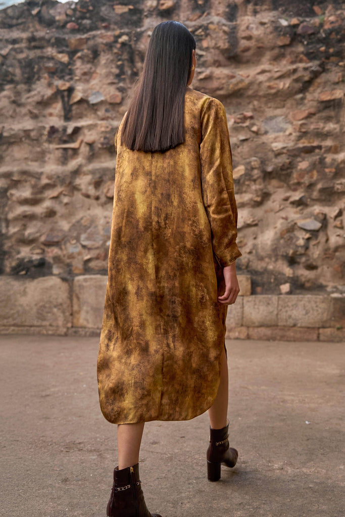 PATTERNED NECK SCARF DRESS - dash and dot dash and dot