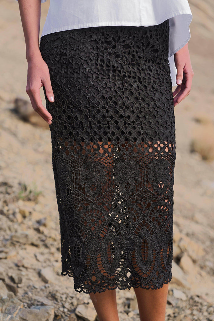 METALLIC LACE SKIRT - dash and dot dash and dot