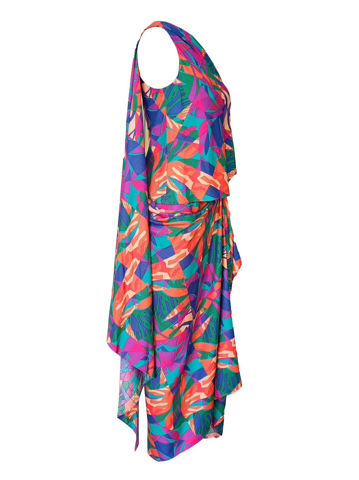 ABSTRACT PRINTED DRAPE SKIRT - dash and dot