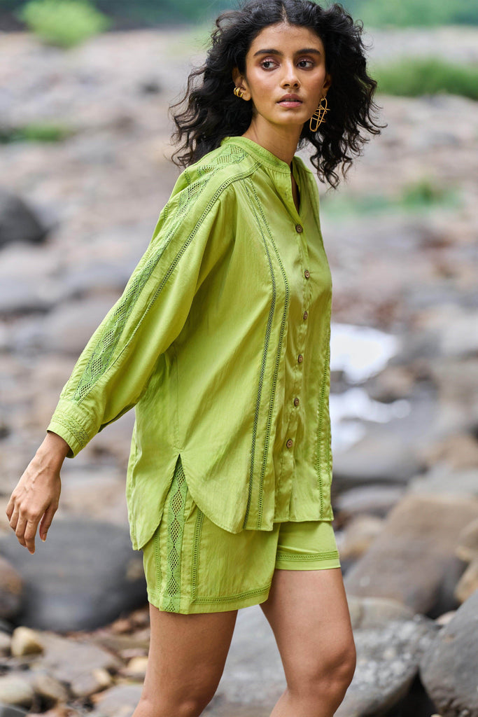 LACE INSERT SHORTS SET - dash and dot dash and dot