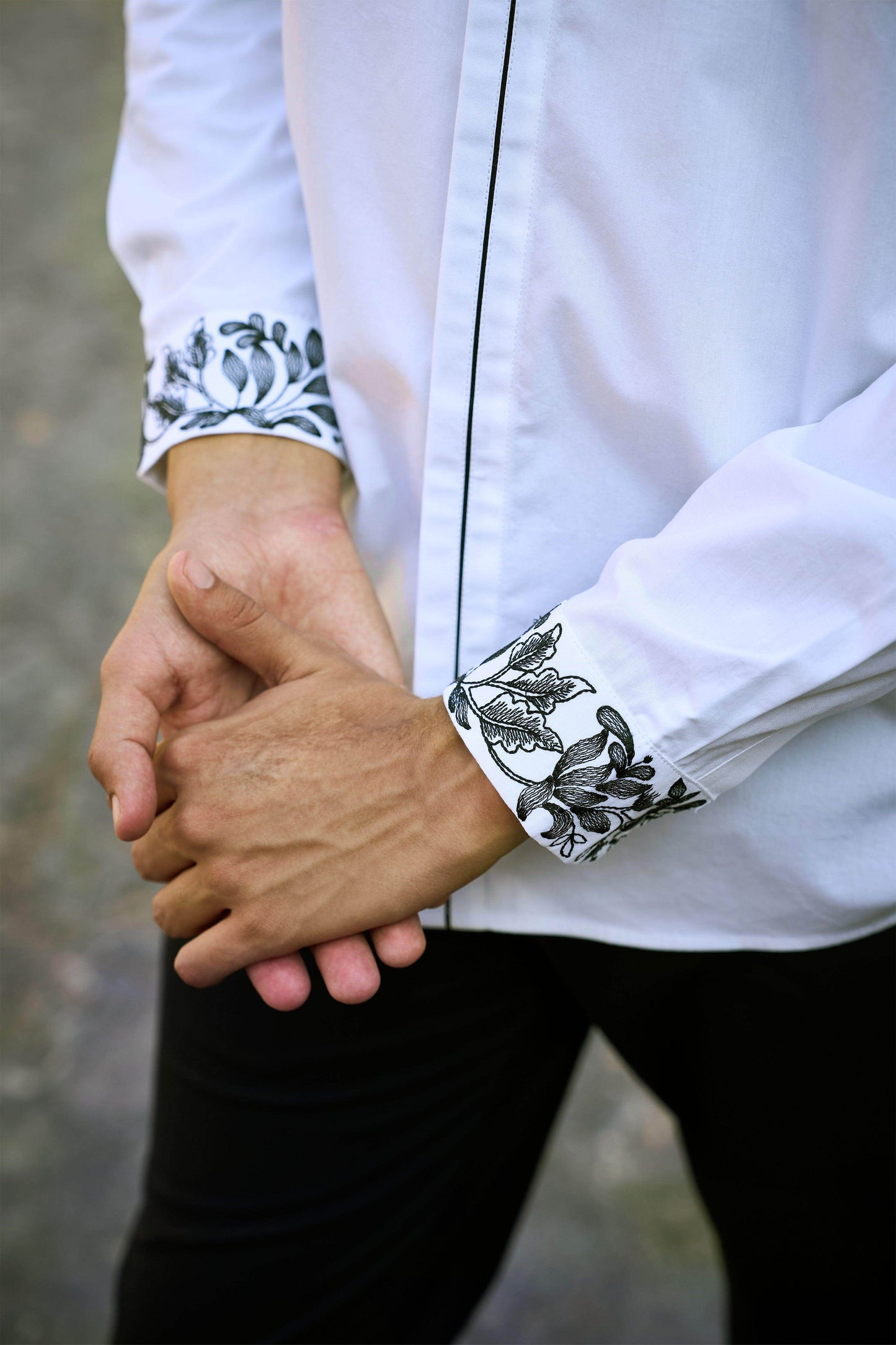 EMBROIDERED BANDI, SHIRT AND PANT - dash and dot