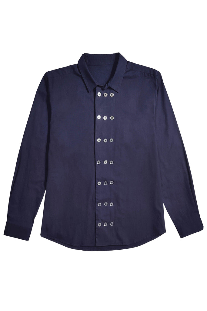 STACKED BUTTON SHIRT - dash and dot dash and dot