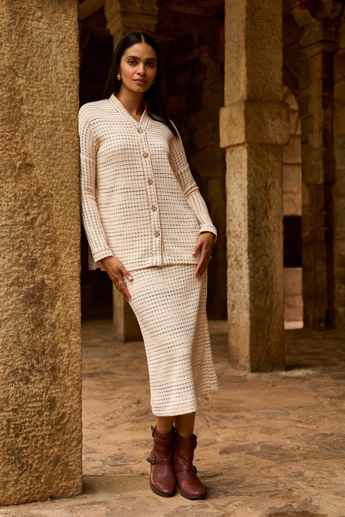 TEXTURED KNIT SKIRT - dash and dot dash and dot