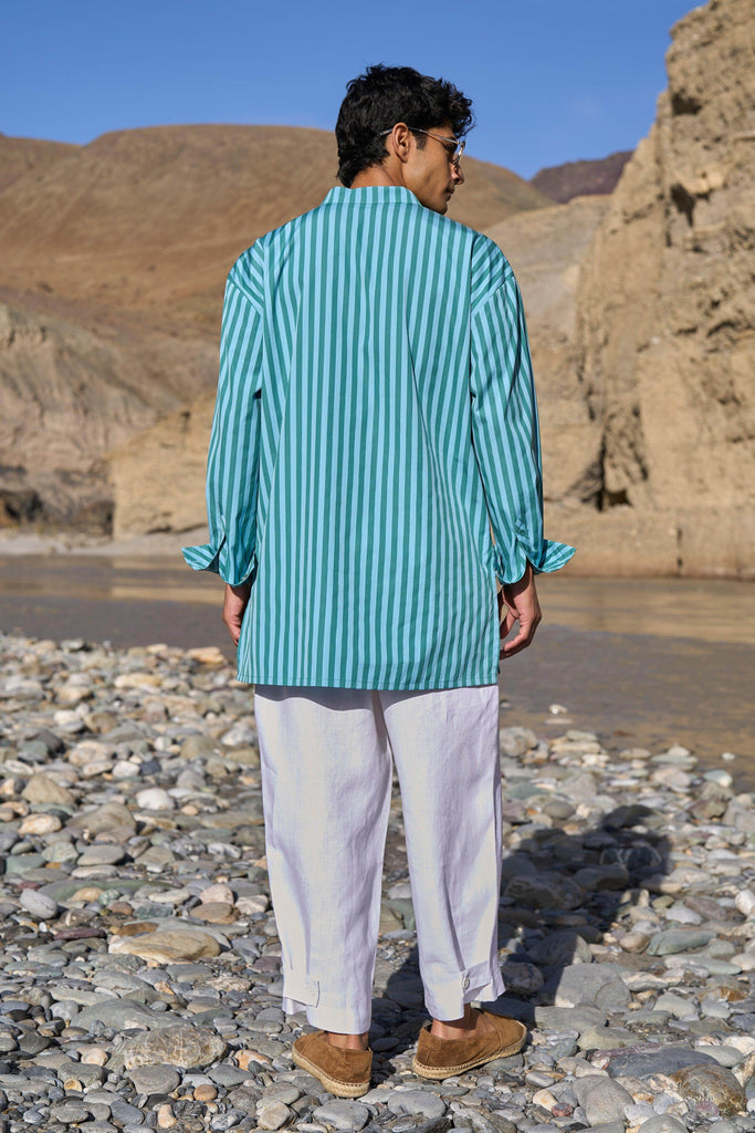 ADJUSTABLE CUFF LINEN PANT - dash and dot dash and dot