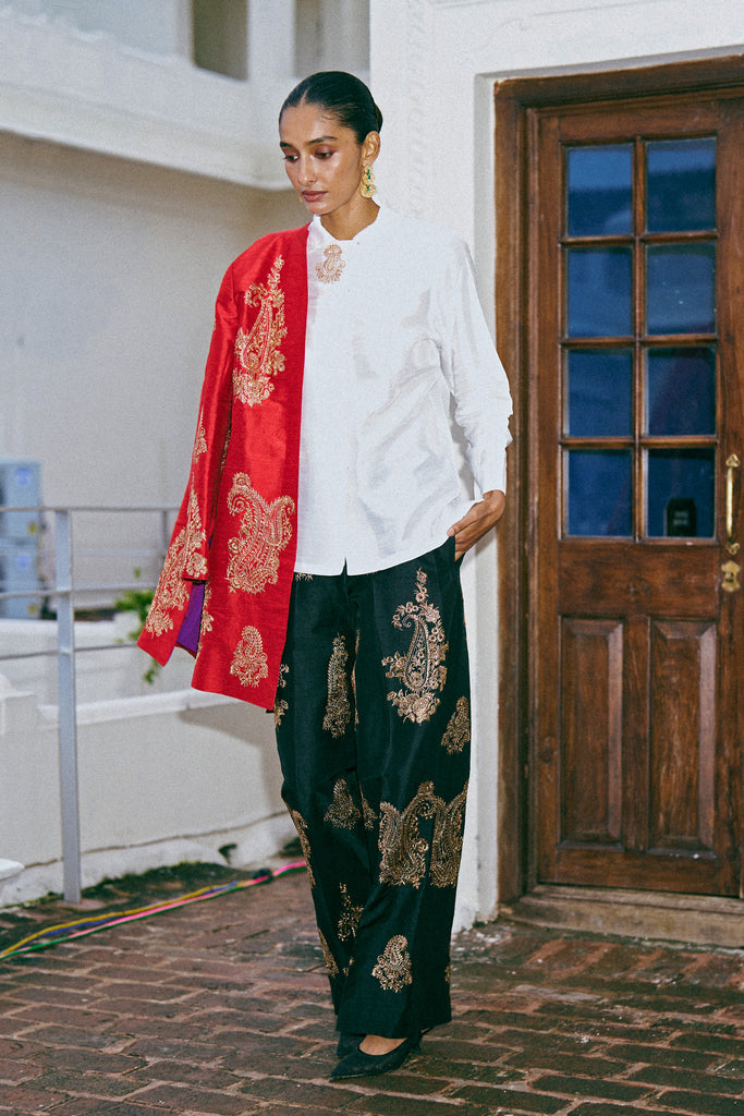 EMBROIDERED PAISLEY SHIRT & PANT dash and dot