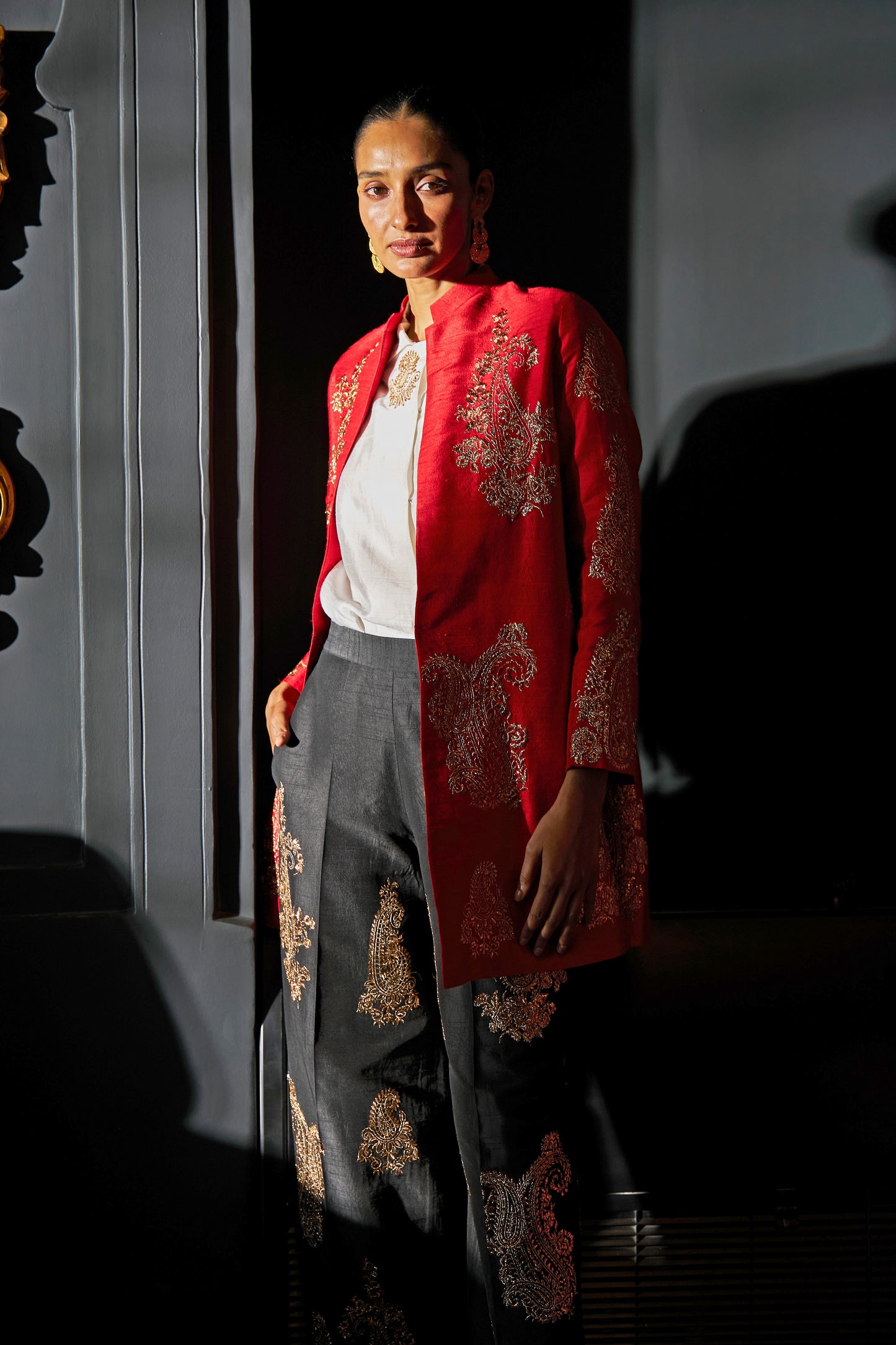 EMBROIDERED PAISLEY JACKET & PANT