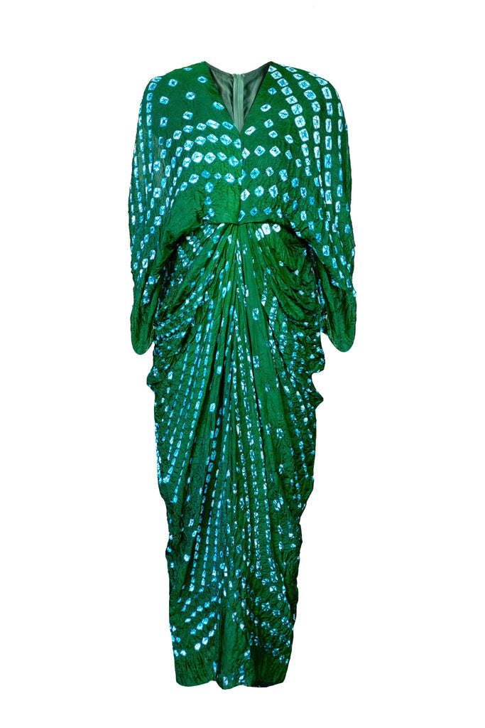 BANDHANI DRAPED KAFTAN - dash and dot dash and dot