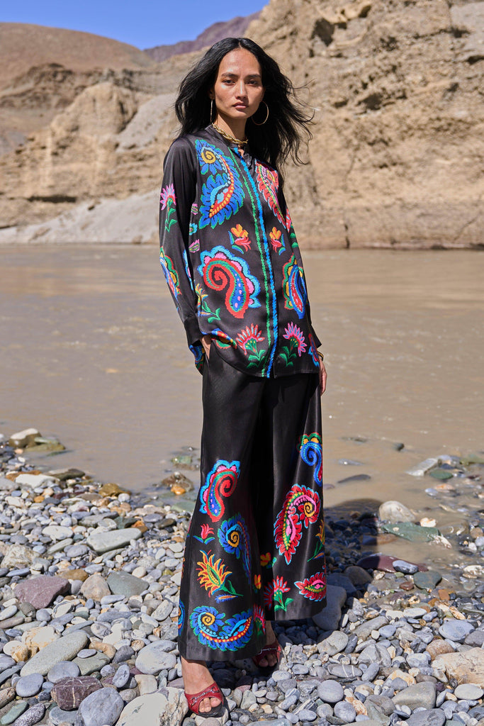 MULTICOLOUR PAISLEY PANT - dash and dot dash and dot