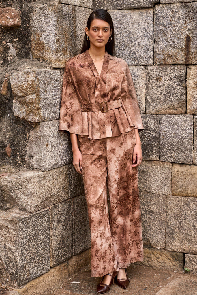 JACQUARD CAPE AND PANT SET - dash and dot dash and dot