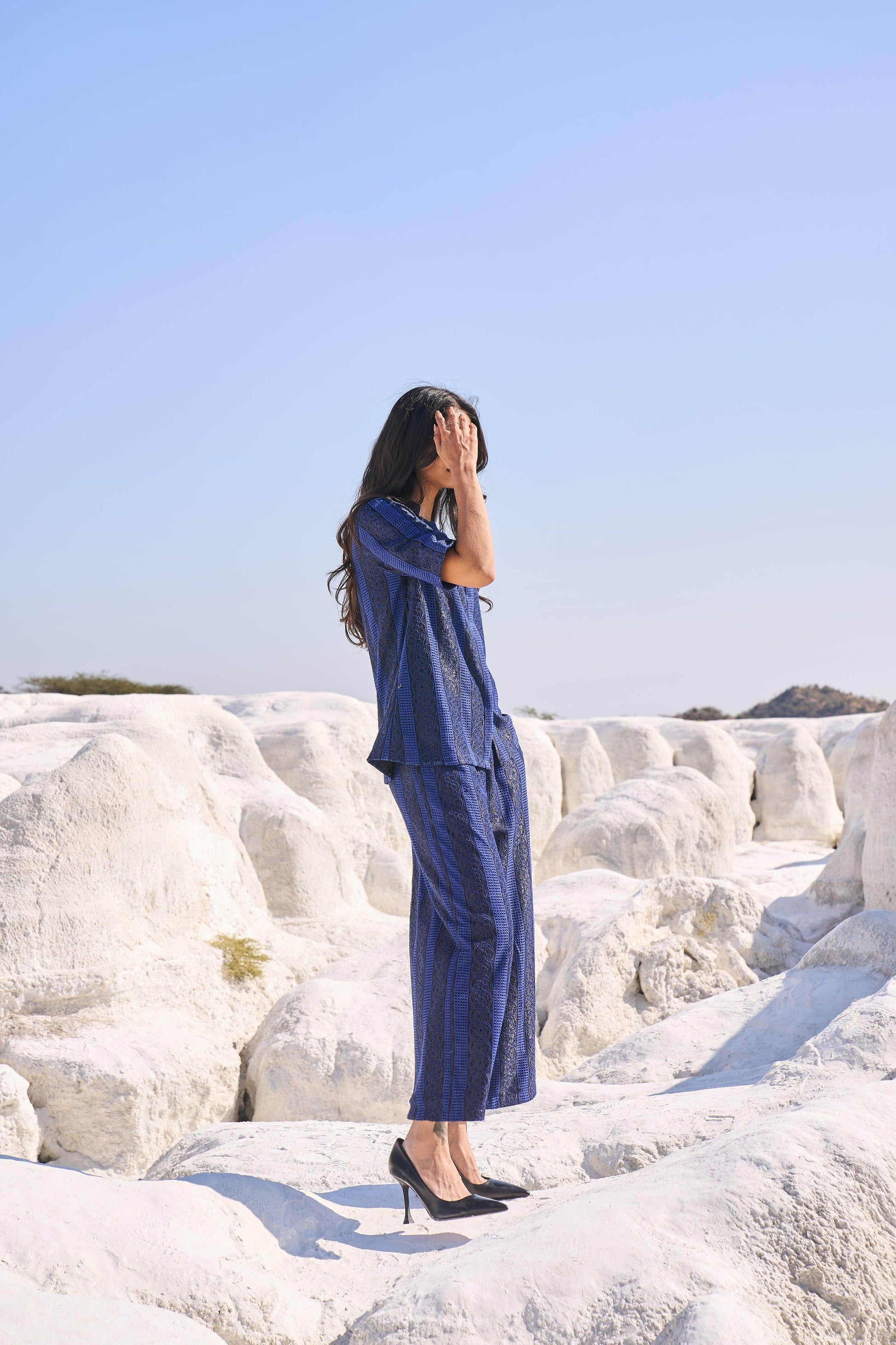 BLUE LACE SET - dash and dot