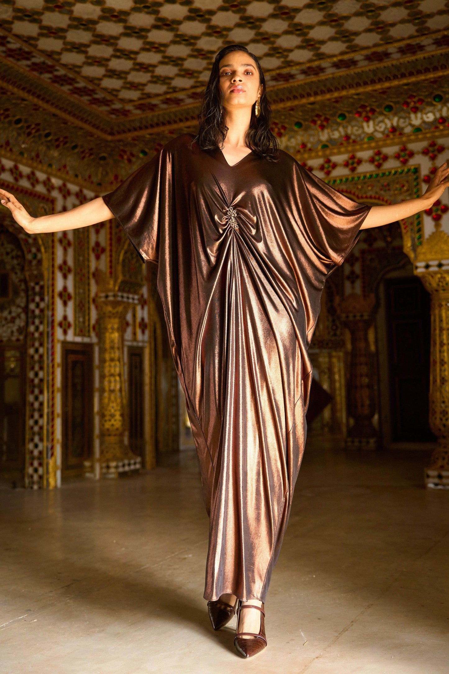 FOIL DRAPED KAFTAN - dash and dot