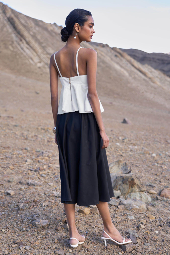 BLACK FLARE SKIRT - dash and dot dash and dot