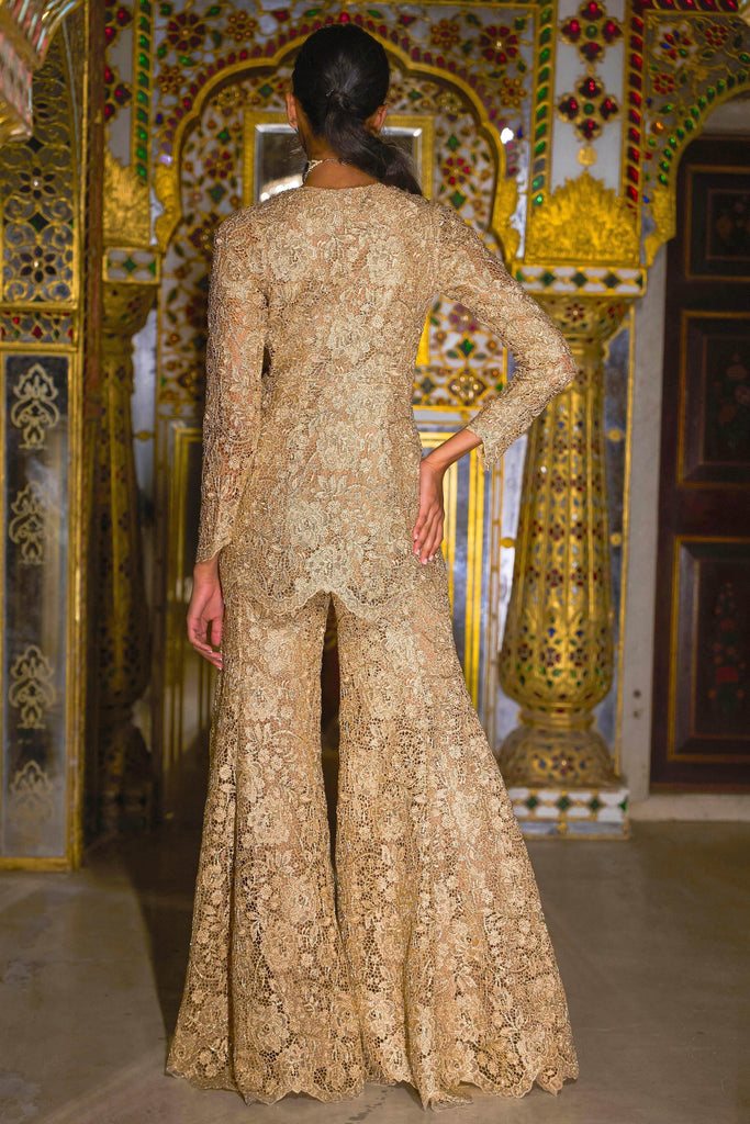 EMBROIDERED LACE PEPLUM SET - dash and dot dash and dot