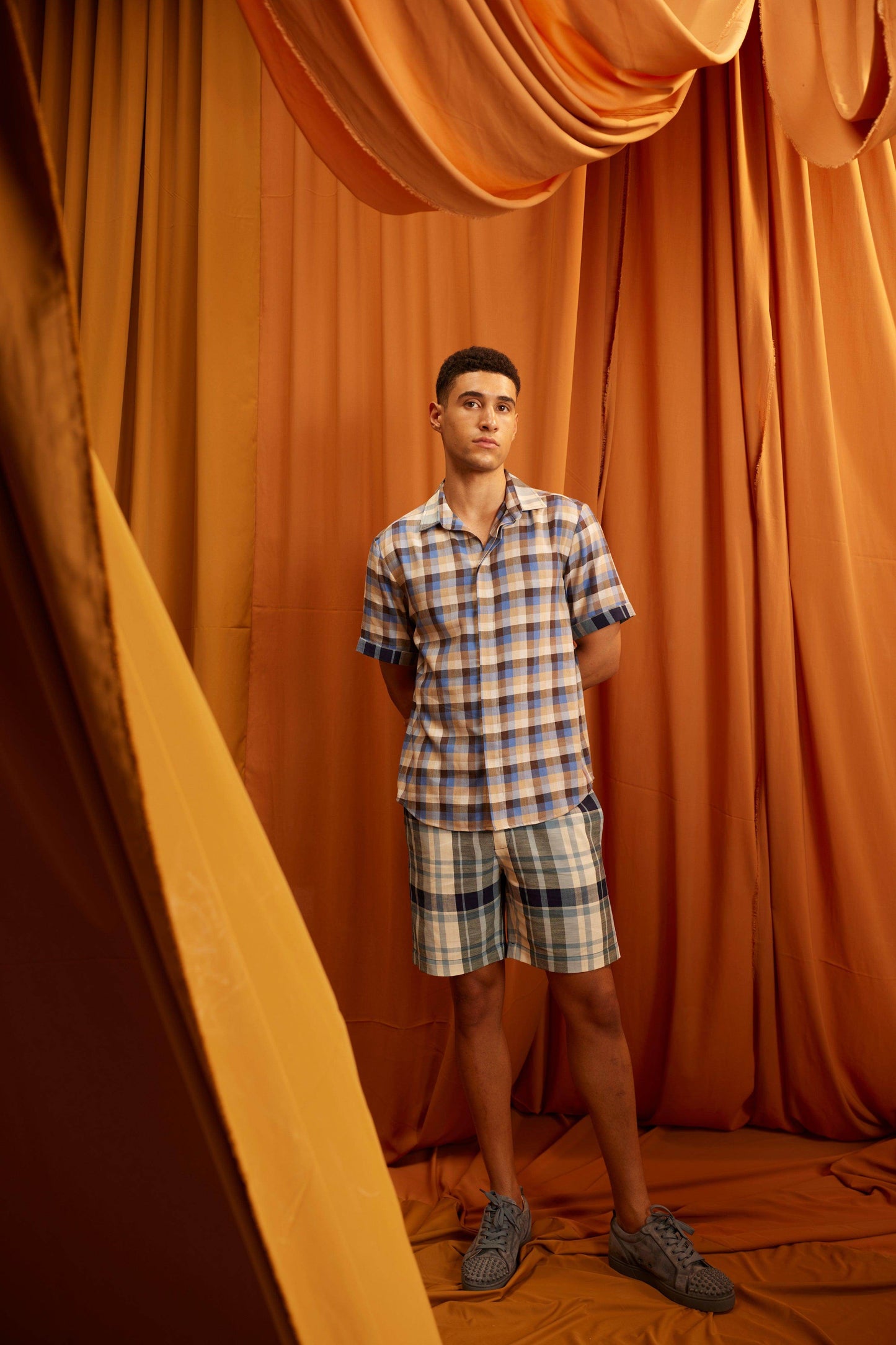 TWO CHECKS SHORTS SET - dash and dot