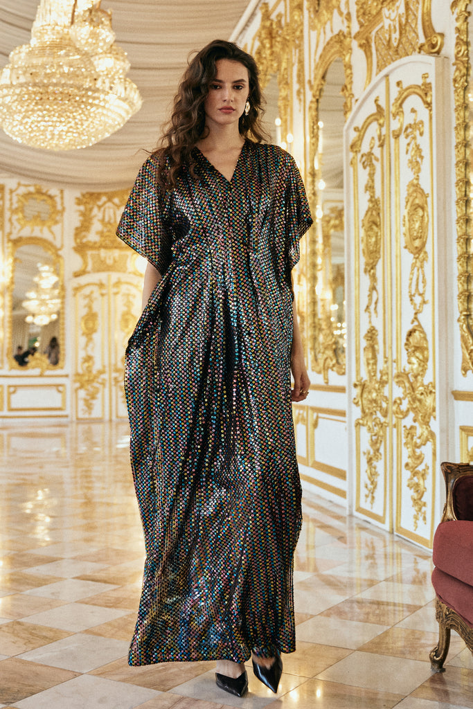 MULTICOLOUR SEQUIN KAFTAN dash and dot