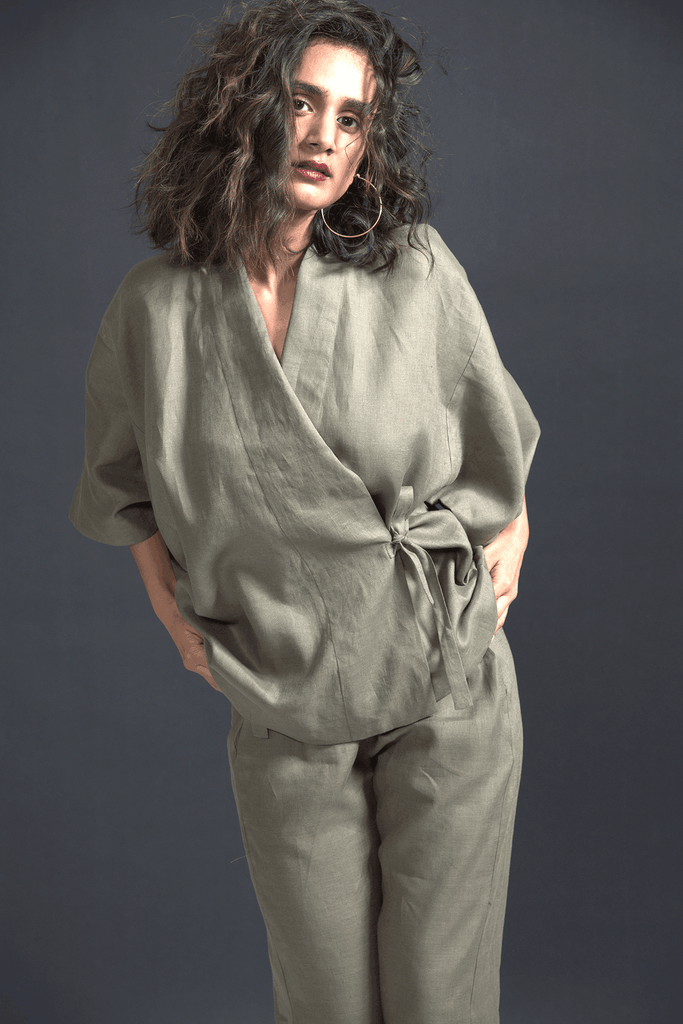LINEN JOGGER PANT - dash and dot dash and dot