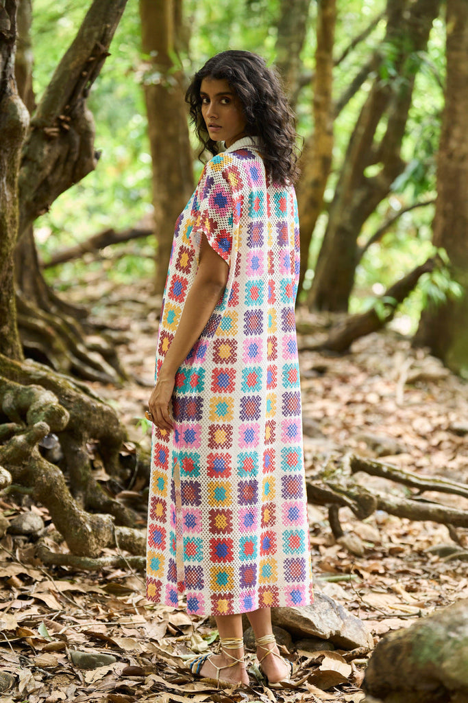 CROCHET PRINT MIDI - dash and dot dash and dot