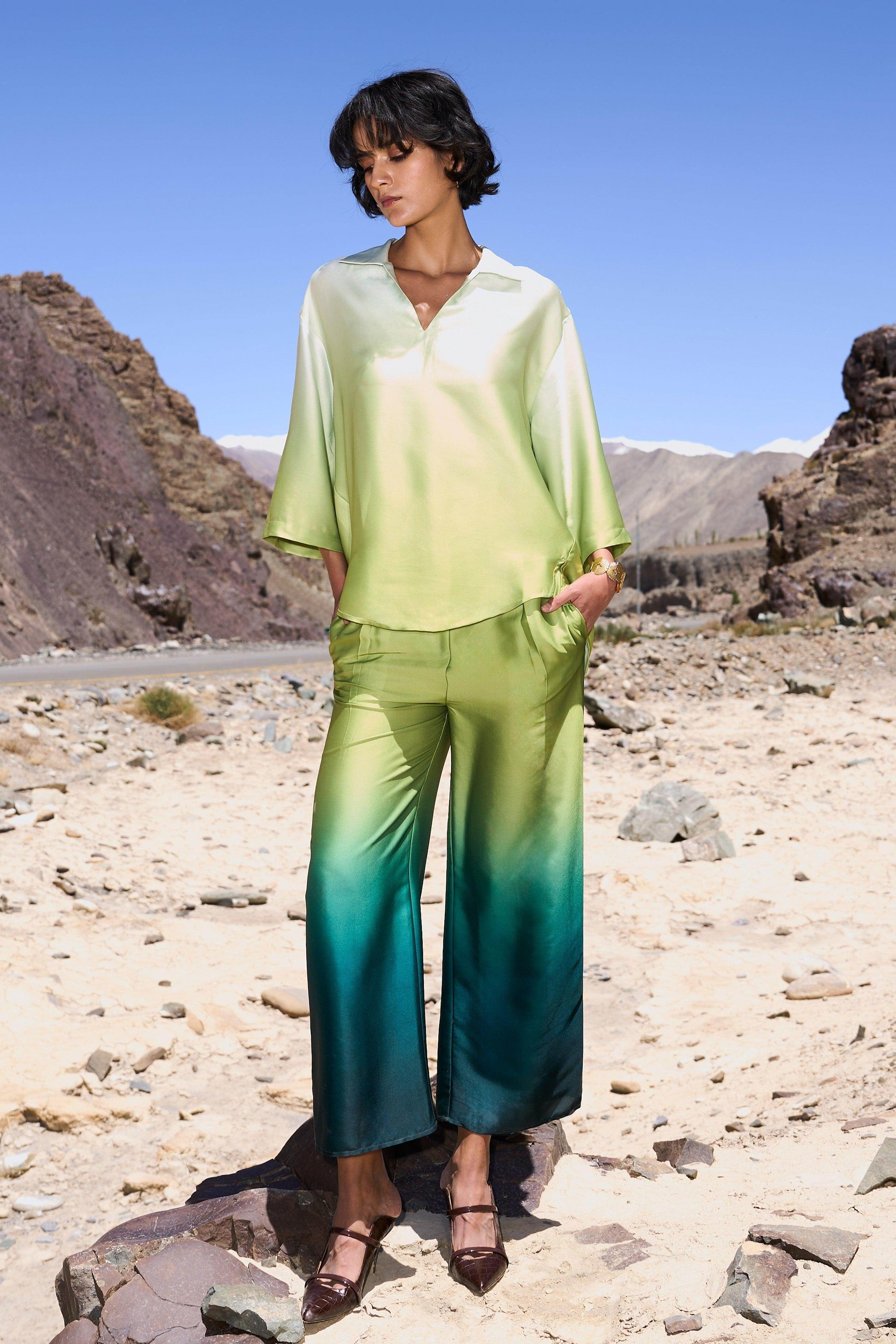 OMBRÉ SATIN PANT - dash and dot