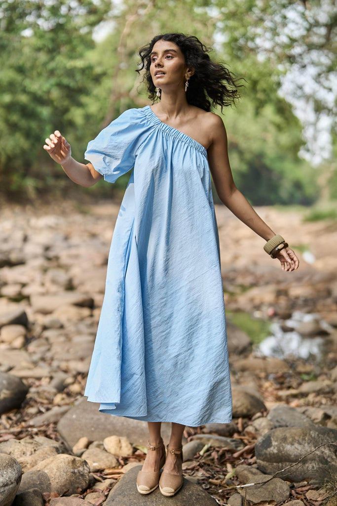 ONE-SHOULDER MIDI - dash and dot dash and dot