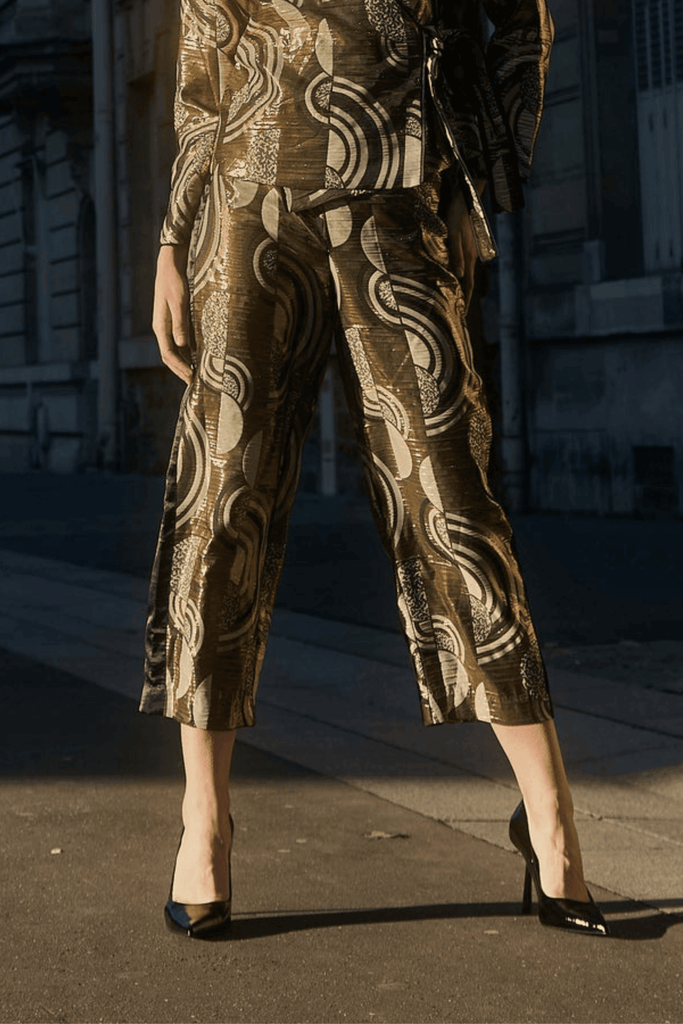 BROCADE STRIPE PANT - dash and dot dash and dot