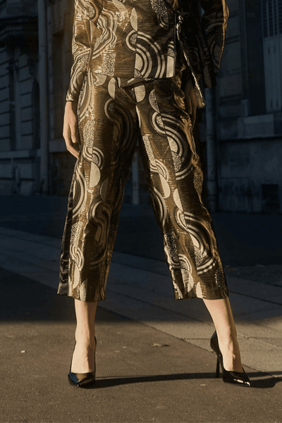 BROCADE STRIPE PANT - dash and dot