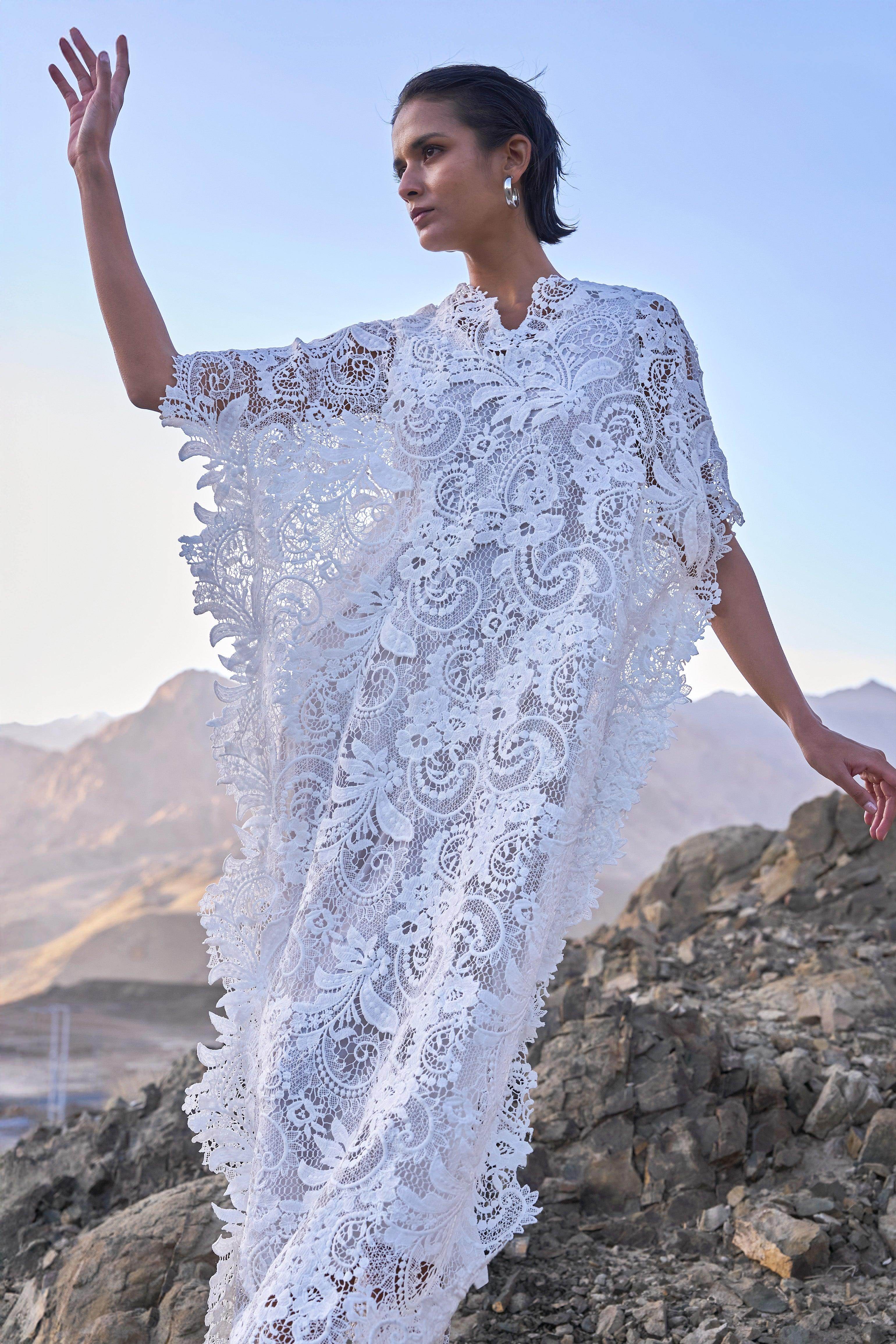 chinese dress ladies Dash and Dot - LACE KAFTAN DRESS