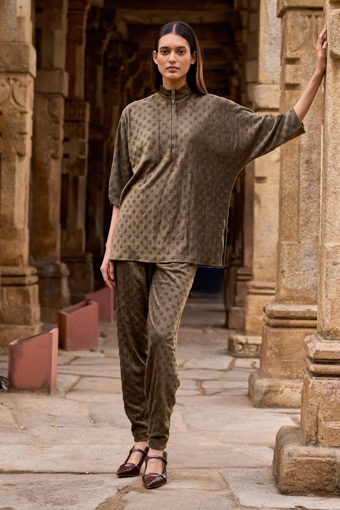 TEXTURED KNIT SUEDED SET - dash and dot dash and dot