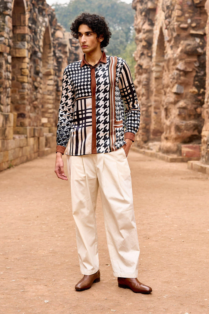 SIGNATURE PRINT SHIRT - dash and dot dash and dot