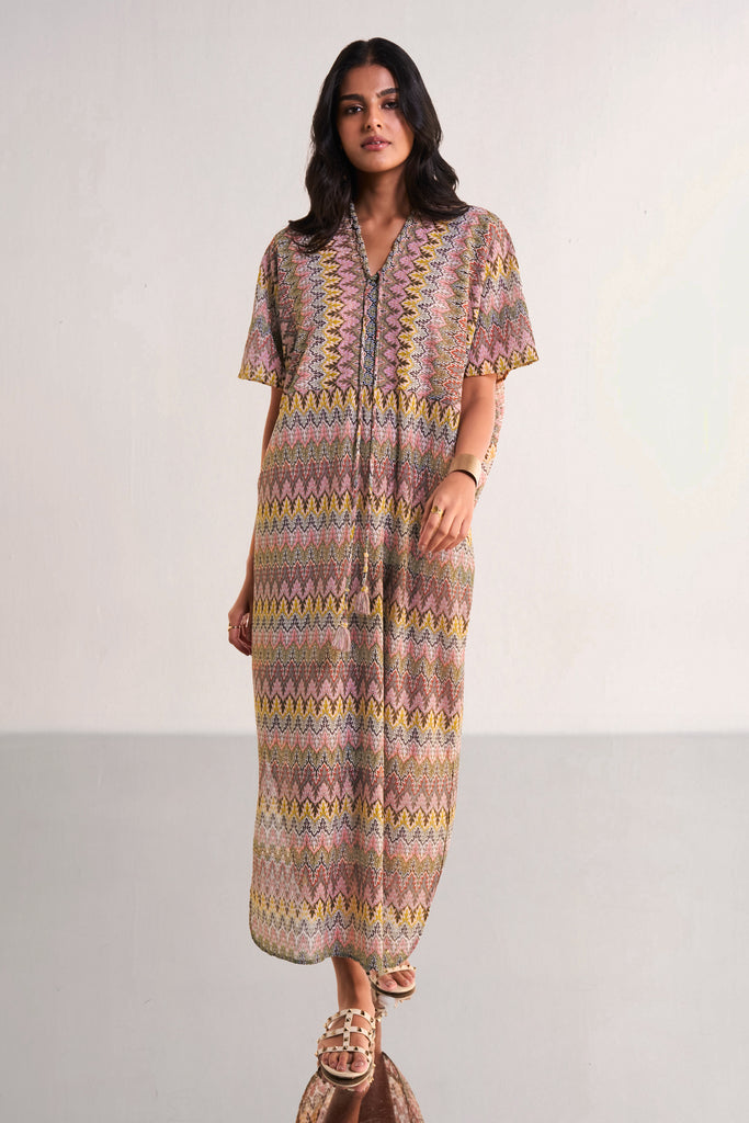 MULTICOLOUR CROCHET KNIT MAXI dash and dot