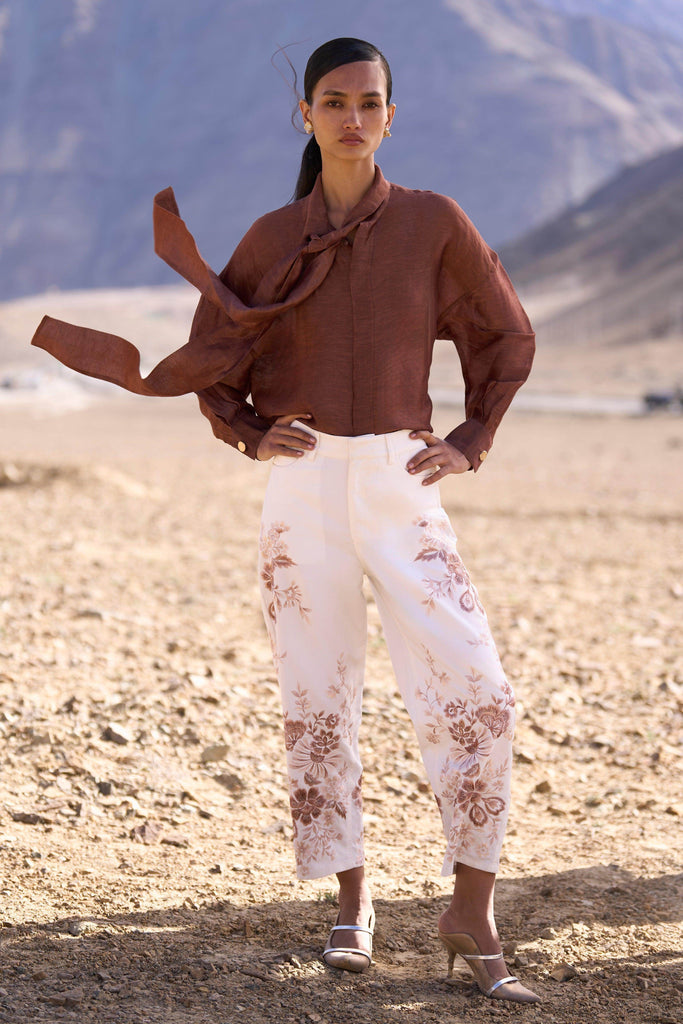 EMBROIDERED BARREL PANT - dash and dot dash and dot