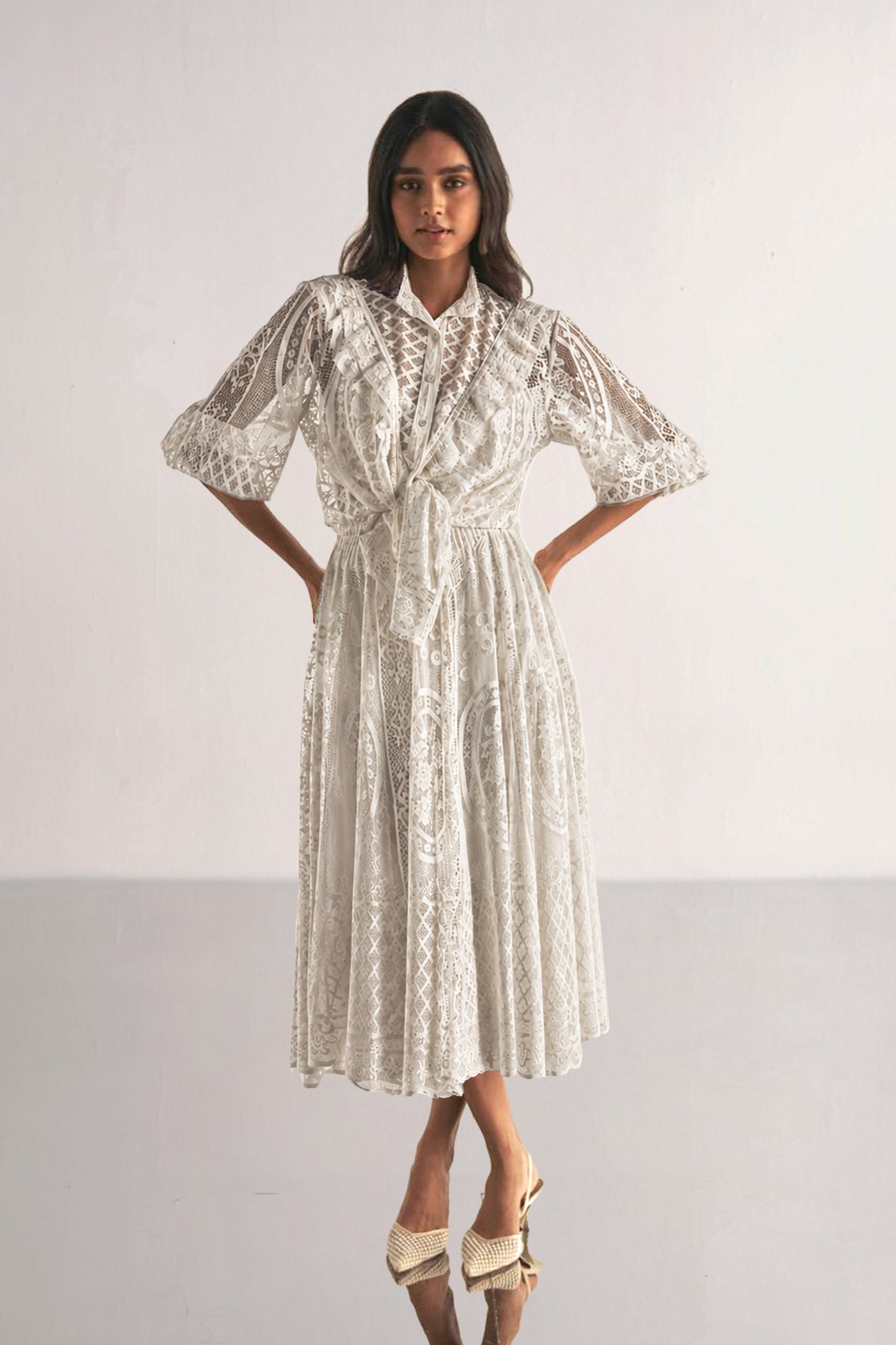 A-LINE LACE SKIRT