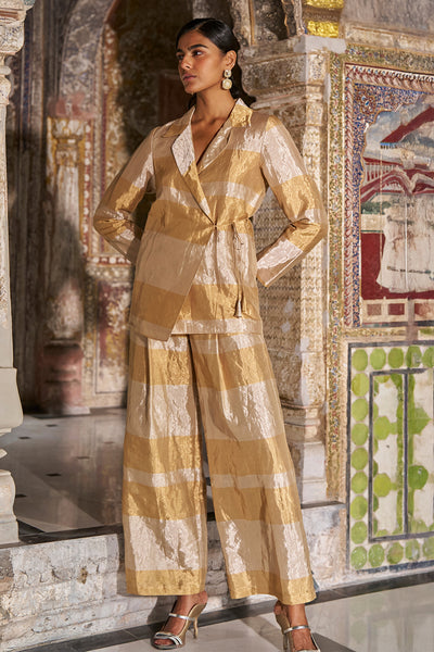 BENARES TISSUE WIDE-LEGGED PANT