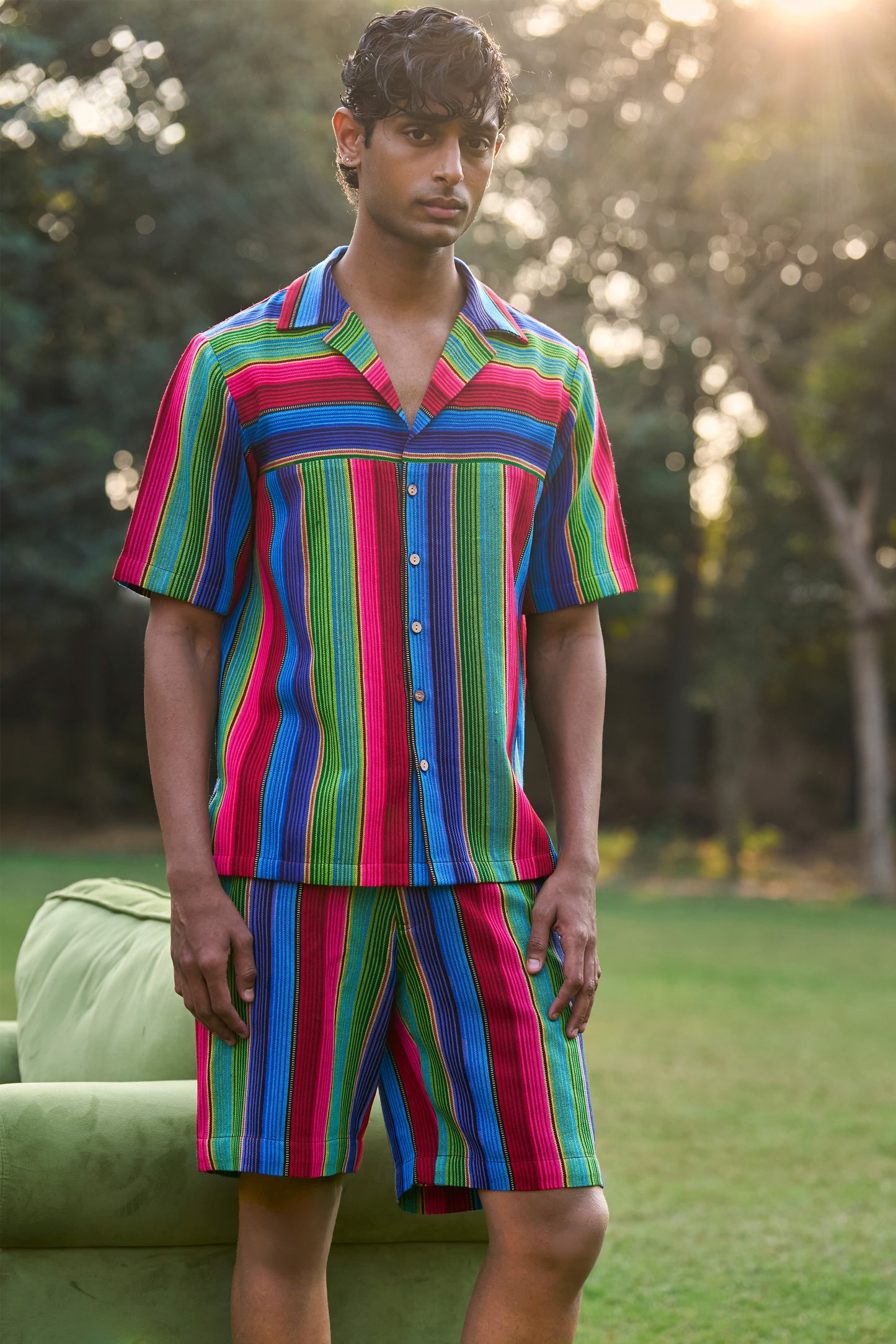 SERAPE STRIPE SHORTS SET