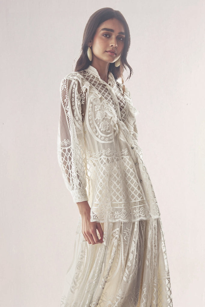 LACE & RUFFLE SHIRT dash and dot