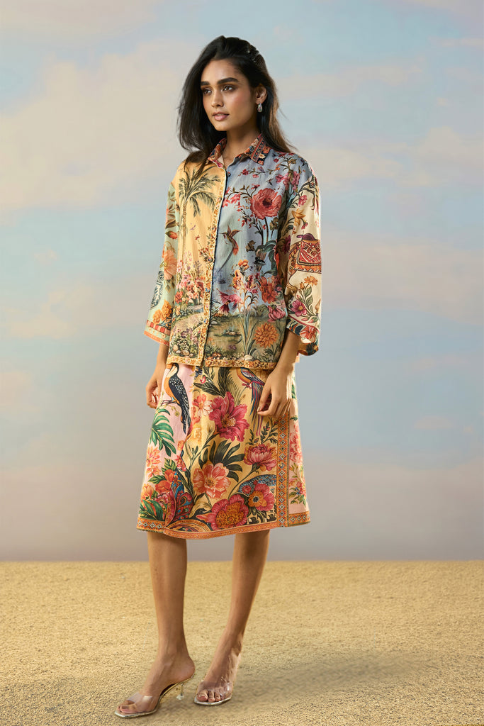 COASTAL PRINT SHIRT & SKIRT SET dash and dot